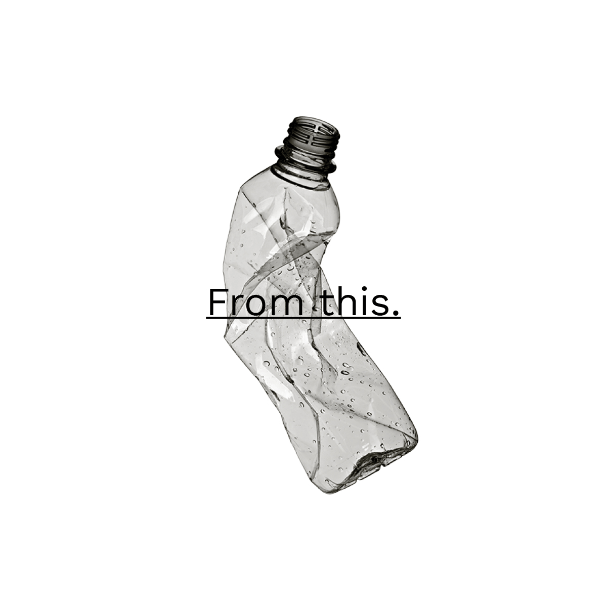 Gif of a crumpled plastic bottle