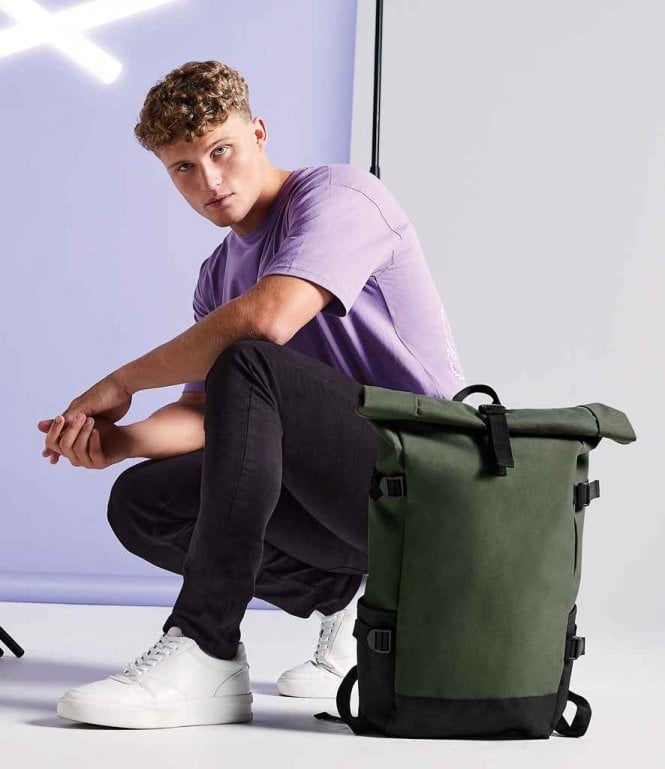BagBase  Block Roll-Top Backpack