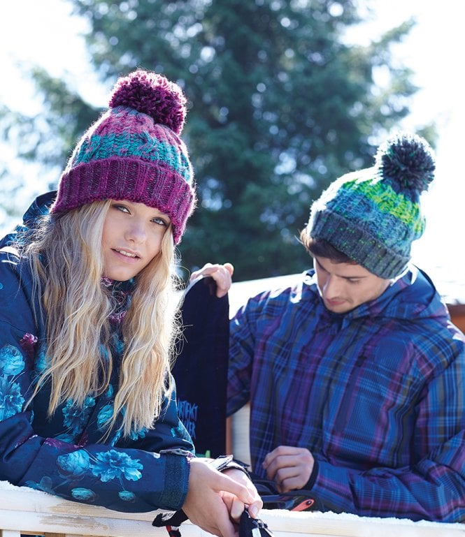 Beechfield  Corkscrew Pom Pom Beanie