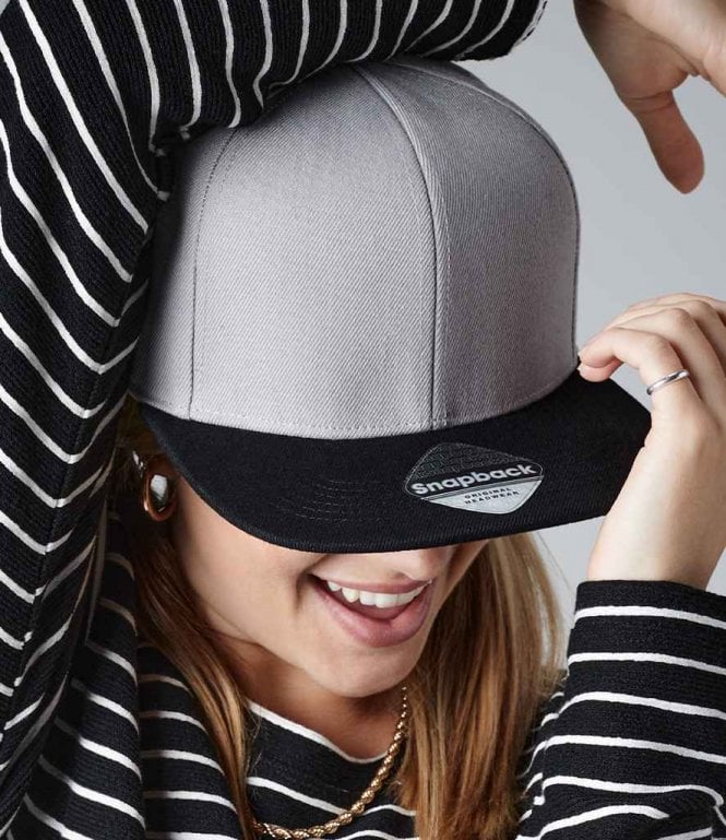 Beechfield  Original Flat Peak 6 Panel Snapback Cap