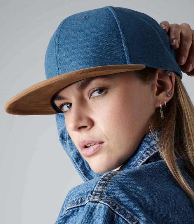 Beechfield  Suede Peak Snapback Cap