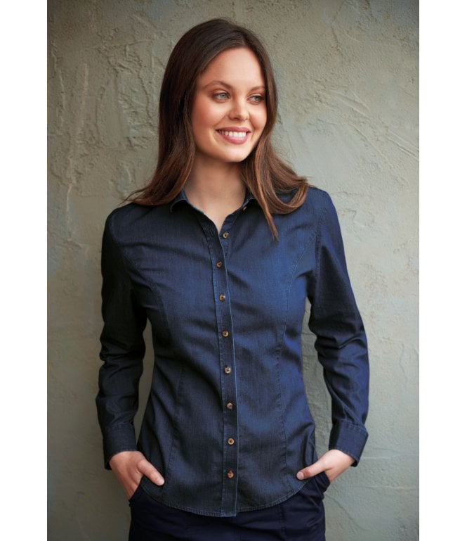 Brook Taverner Banff Shirt 100% Cotton Chambray