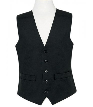 Black Herringbone Waistcoat