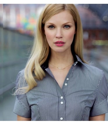 Liguria S/S Blouse Cotton Rich Easy-to-Iron