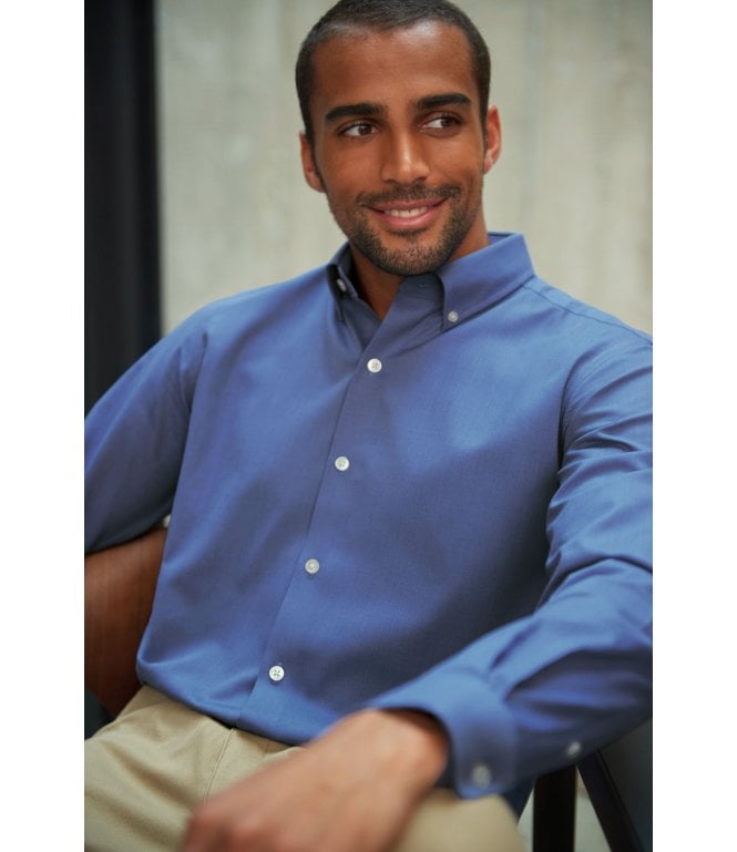 Brook Taverner Toronto Shirt Cotton Rich Royal Oxford