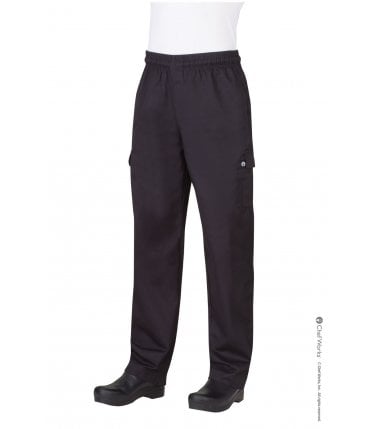 100% Cotton Black Cargo Pants %5BPC001%5D