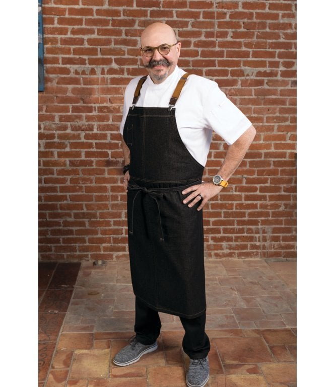 Chef Works Berkeley Chefs Bib Apron Black Denim [ACS01BLK]
