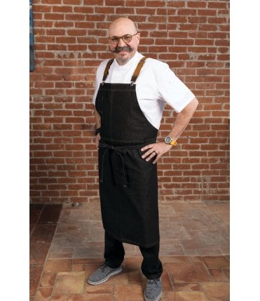 Berkeley Chefs Bib Apron Black Denim %5BACS01BLK%5D