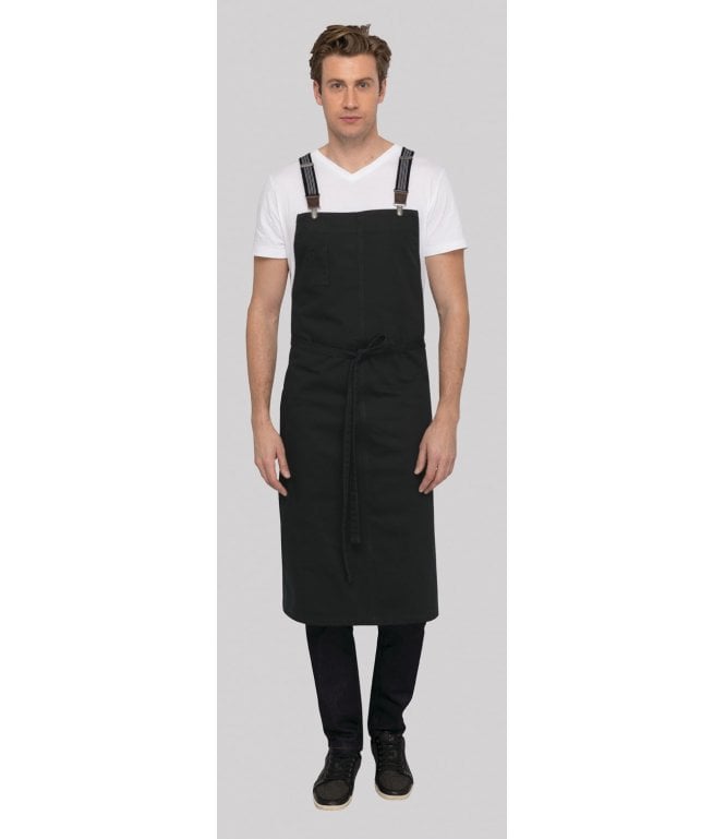 Chef Works Berkeley Chefs Bib Apron Jet Black Cotton [ACS01JBK]