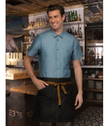 Berkeley Half Bistro Apron Black Denim %5BAHS01BLK%5D
