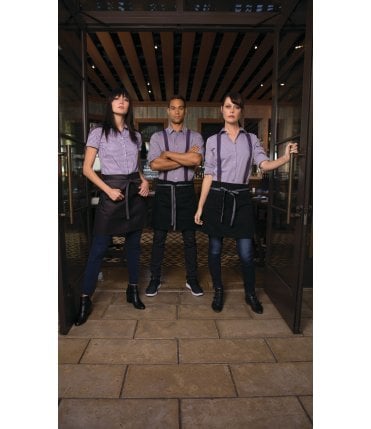 Berkeley Half Bistro Apron Jet Black Cotton %5BAHS01JBK%5D