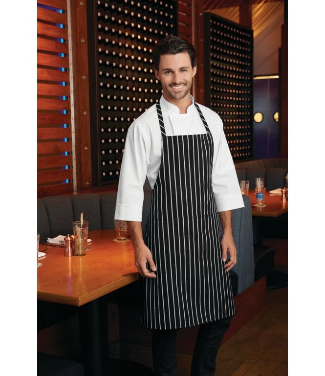 Chef Works Chalk Stripe Bib Apron [CSBA]