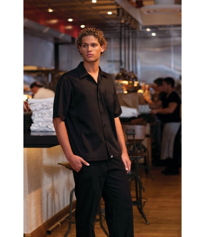 Chef Works Cool Vent Cook Shirt: Black [CSCVBLK]
