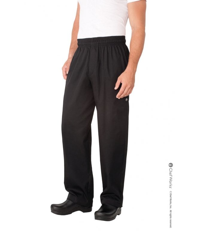 Chef Works Essential Baggy Zip-Fly: Black [NBBZ]