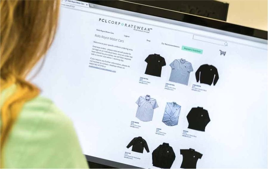 PCL Corporatewear Online Shop Portal