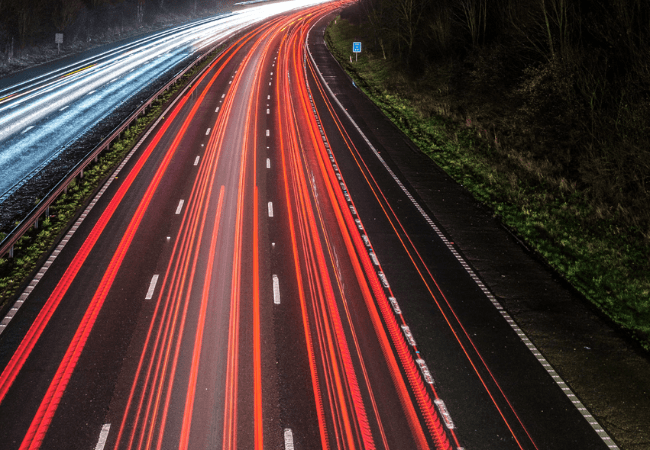 Road at night