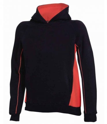Finden & Hales Kids Contrast Hooded Sweatshirt
