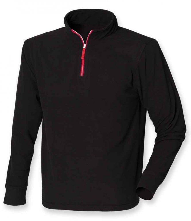 Finden & Hales  Piped Zip Neck Fleece