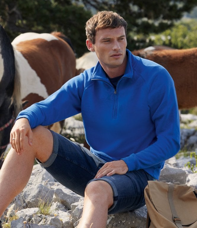 Fruit of the Loom  Classic Zip Neck Sweatshirt