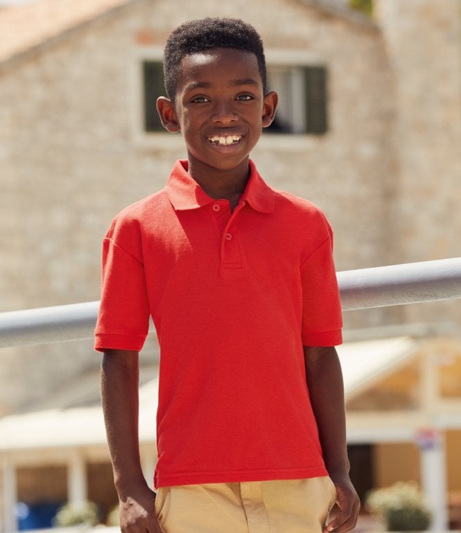 Fruit of the Loom  Kids Poly/Cotton Pique Polo Shirt
