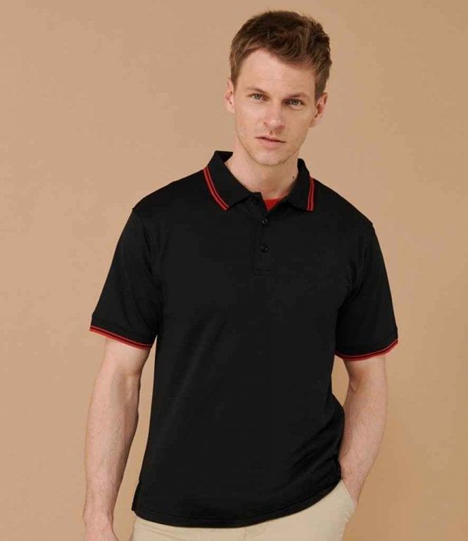 Henbury  Coolplus® Tipped Polo Shirt