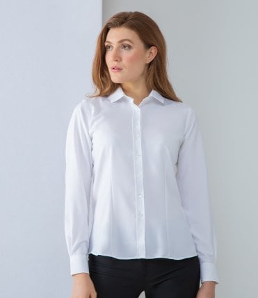Henbury Ladies Anti-bac Wicking Long Sleeve Shirt