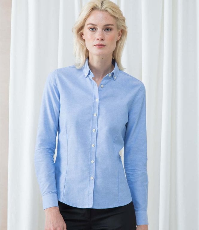 Henbury  Ladies Modern Long Sleeve Regular Fit Oxford Shirt