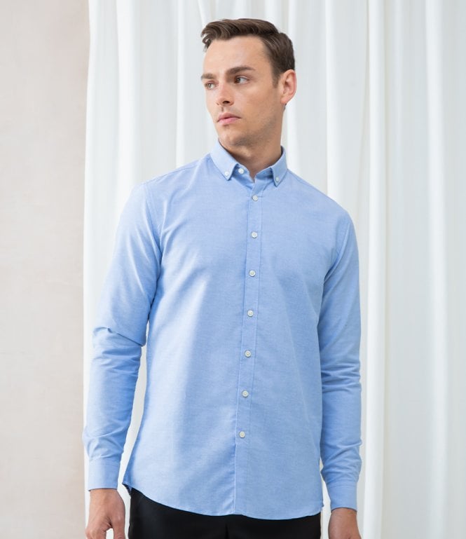 Henbury  Modern Long Sleeve Regular Fit Oxford Shirt