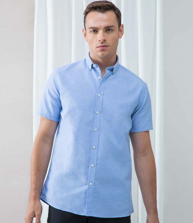 Henbury  Modern Short Sleeve Regular Fit Oxford Shirt