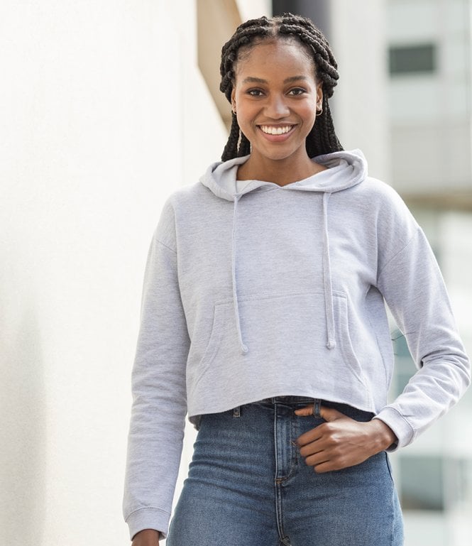 Just Hoods AWDis Girlie Cropped Hoodie