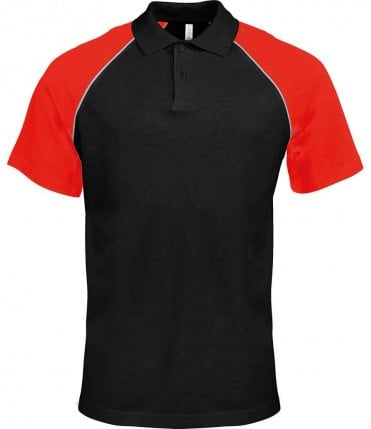 Kariban Baseball Cotton Pique Polo Shirt