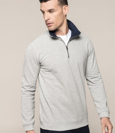 Kariban Trucker Zip Neck Sweatshirt