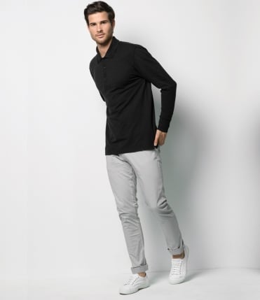 Kustom Kit Long Sleeve Poly/Cotton Pique Polo Shirt
