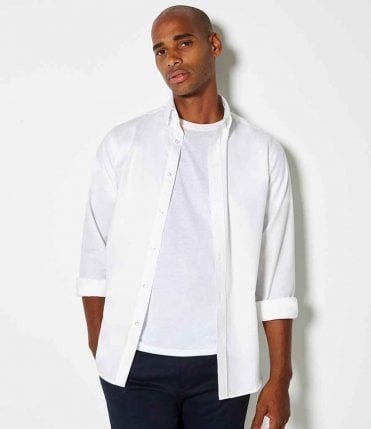 Kustom Kit Long Sleeve Tailored Oxford Shirt