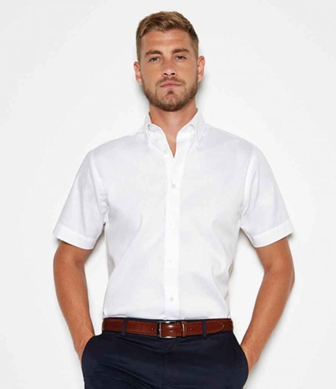 Kustom Kit  Short Sleeve Tailored Premium Oxford Shirt