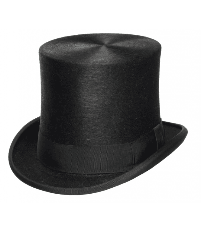 MELUSINE FUR FELT 6 1/4' TALL TOP HAT