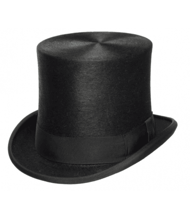MELUSINE FUR FELT 6 1/4' TALL TOP HAT