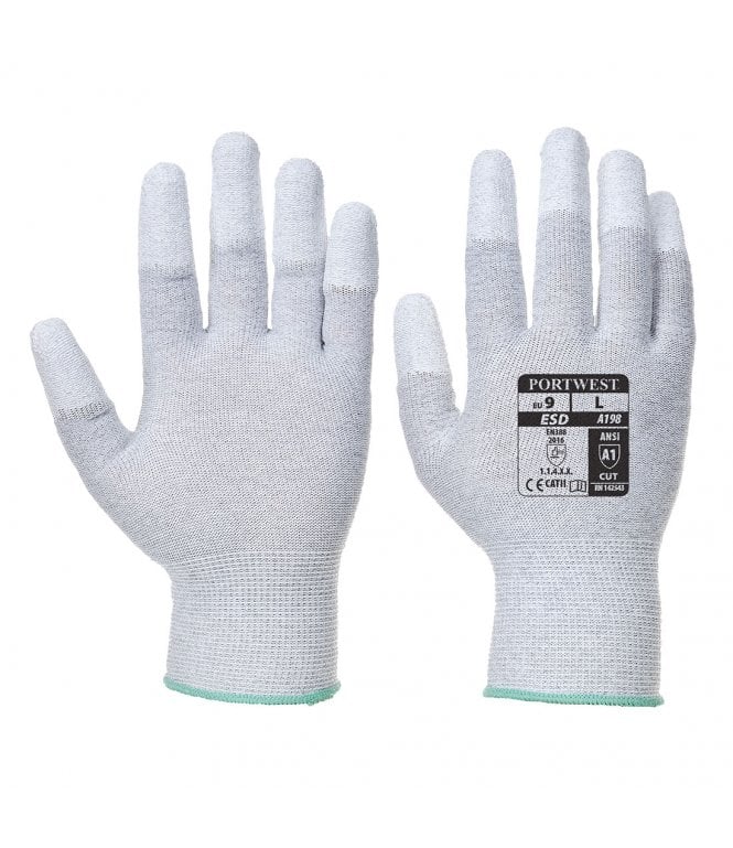 Portwest Antistatic PU Fingertip Glove