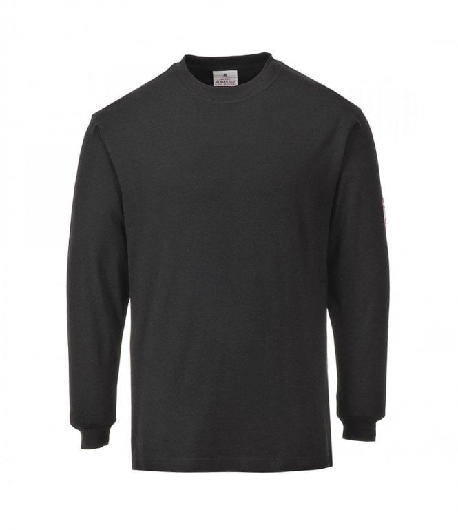 Portwest Flame Resistant Anti-Static Long Sleeve T-Shirt