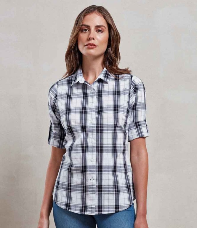 Premier  Ladies Ginmill Check Long Sleeve Shirt