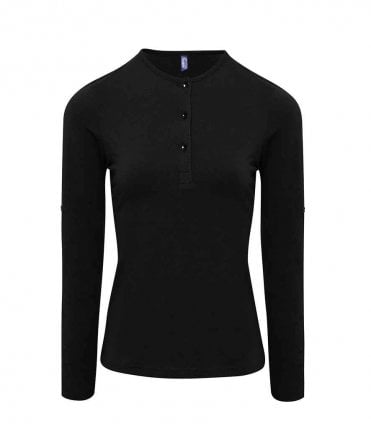 Premier Ladies Long John Roll Sleeve T-Shirt