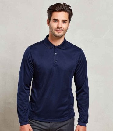 Premier Long Sleeve Coolchecker® Pique Polo Shirt