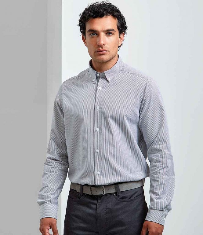 Premier  Long Sleeve Striped Oxford Shirt