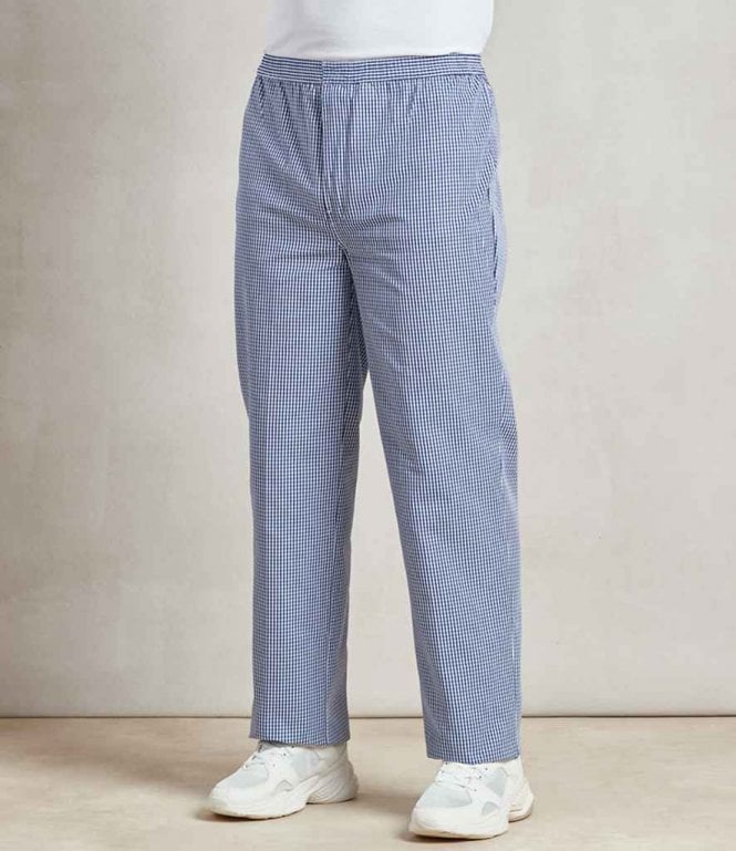 Premier  Pull On Chef's Check Trousers