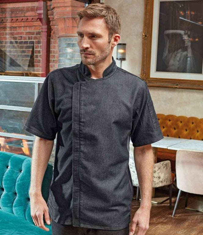 Premier  Short Sleeve Zipped Chef's Jacket
