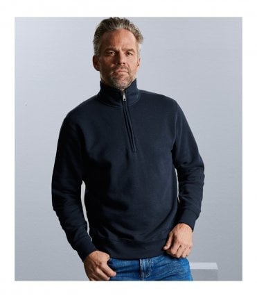 Russell Authentic Zip Neck Sweatshirt