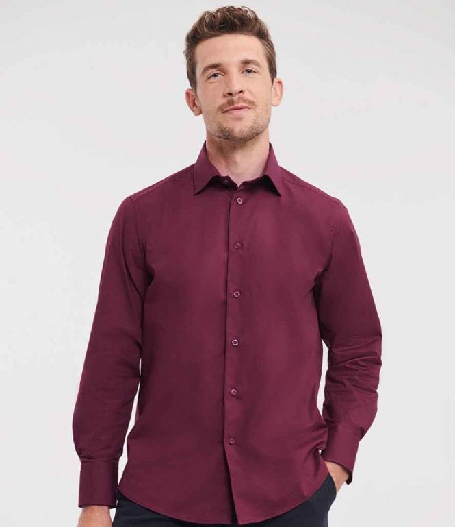 Russell Collection  Long Sleeve Easy Care Fitted Shirt