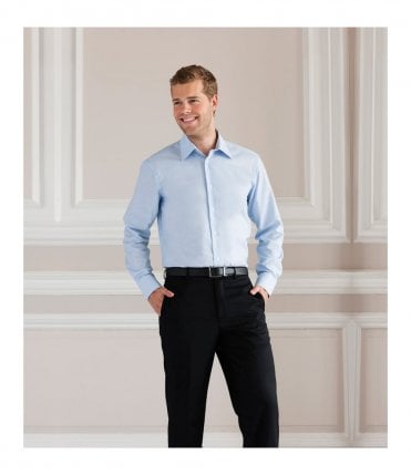 Russell Collection Long Sleeve Tailored Oxford Shirt