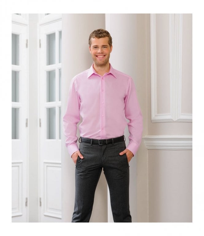 Russell Collection  Long Sleeve Tailored Ultimate Non-Iron Shirt