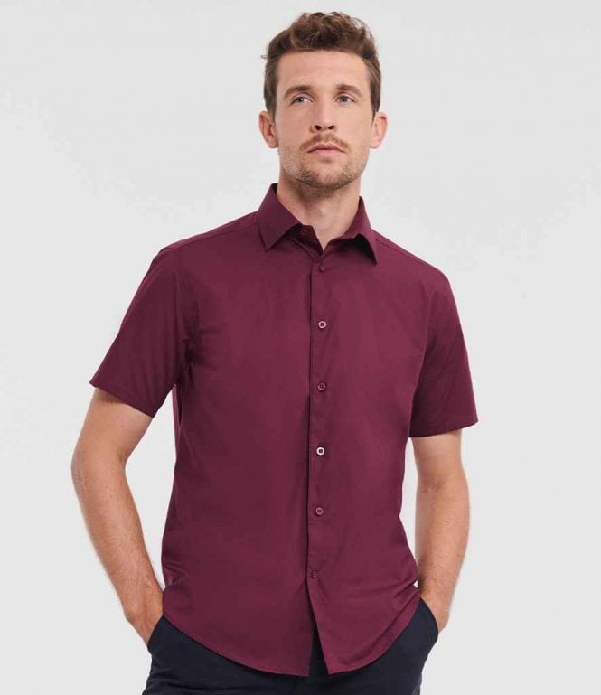 Russell Collection  Short Sleeve Easy Care Fitted Shirt